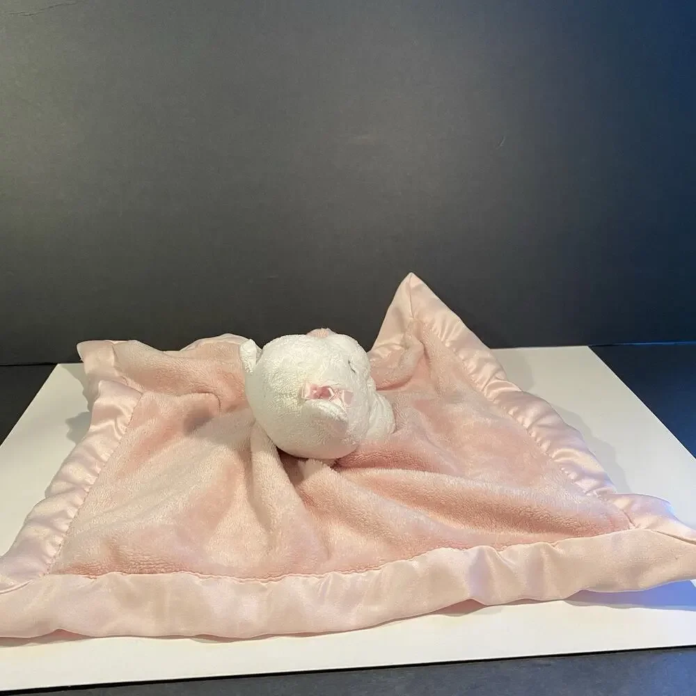 Carter's Baby Lovey Pink White Teddy Bear Soother